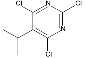 2,4,6-Trichloro-5-isopropylpyrimidine structure, CAS 1780-42-3