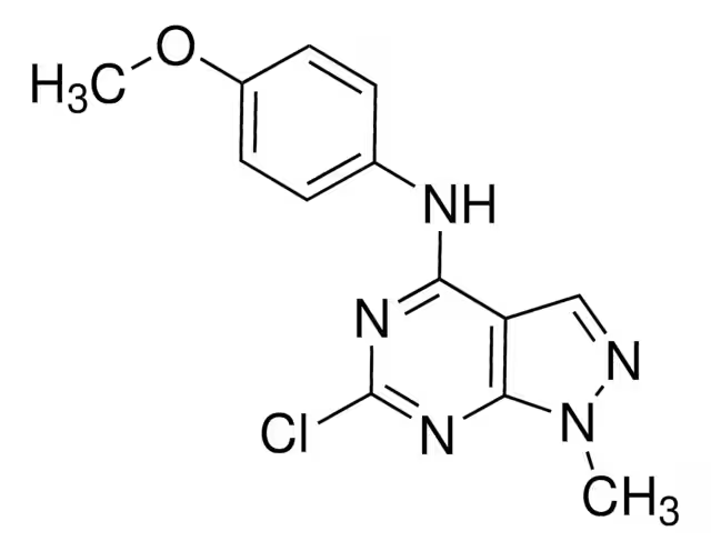 N-Methyl-6-(trifluoromethyl)-1H-pyrazolo[3,4-d]pyrimidin-4-amine structure, CAS 1780-73-0