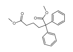 Dimethyl 2,2-diphenylhexanedioate structure, CAS 112116-43-5