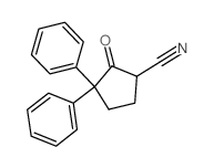 2-Oxo-3,3-diphenylcyclopentanecarbonitrile structure, CAS 2674-76-2