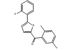 (2-Benzylphenyl)(thiophen-2-yl)methanone structure, CAS 1755-74-4