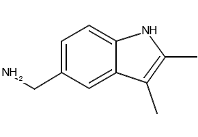 (2,3-Dimethyl-1H-indol-5-yl)methanamine structure, CAS 5054-94-4