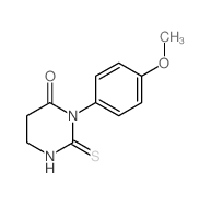 3-(4-Methoxyphenyl)-2-thioxotetrahydropyrimidin-4(1H)-one structure, CAS 5596-28-1
