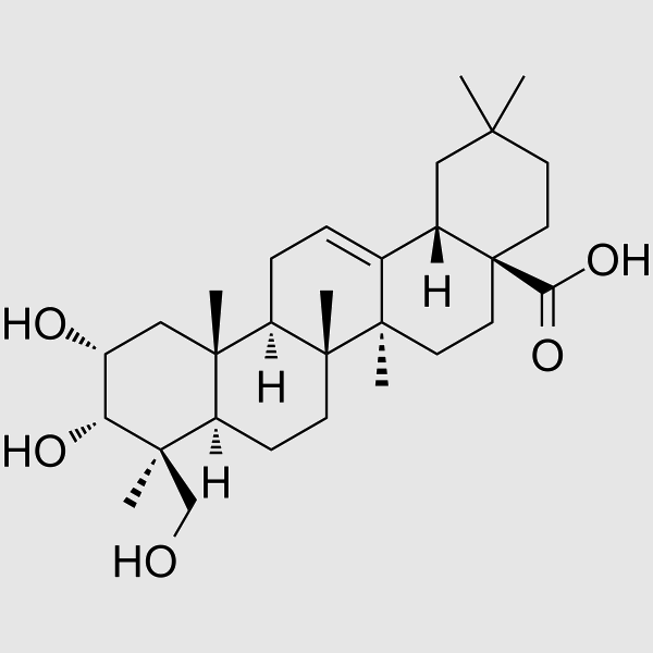2,3,24-Trihydroxyolean-12-en-28-oicacid structure, CAS 150821-16-2