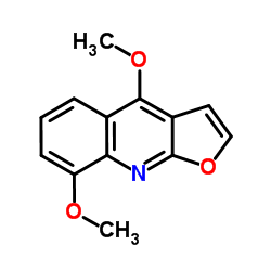 gamma-Fagarine structure, CAS 524-15-2