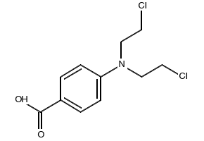 4-((2-Chloroethyl)amino)benzoic acid hydrochloride structure, CAS 1669-80-3