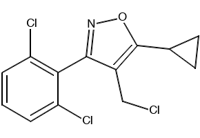 5-(Chloromethyl)-3-(3,4-dichlorophenyl)isoxazole structure, CAS 5300-98-1