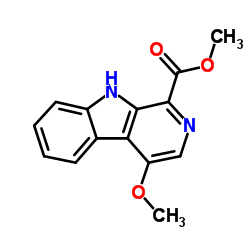 4-Methoxy-1-methoxycarbonyl-beta-carboline structure, CAS 60807-25-2