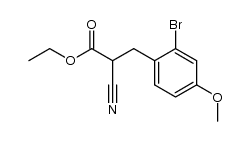 Ethyl 3-(2-bromo-4-methoxyphenyl)-2-cyanopropanoate structure, CAS 1149-30-0