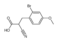 3-(2-Bromo-4-methoxyphenyl)-2-cyanopropanoic acid structure, CAS 2059-80-5
