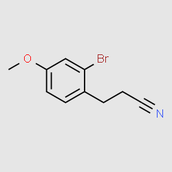 3-(2-Bromo-4-methoxyphenyl)propanenitrile structure, CAS 1473-35-4