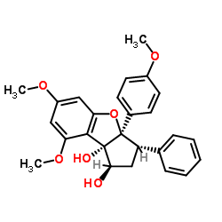 Rocaglaol structure, CAS 147059-46-9