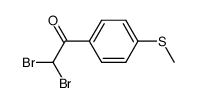 2,2-Dibromo-1-(4-(methylthio)phenyl)ethanone structure, CAS 3323-78-2