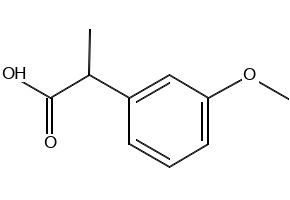 2-(3-Methoxyphenyl)propanoic acid structure, CAS 3146-60-9