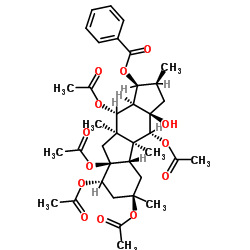 5,8,9,10,14-Pentaacetoxy-3-benzoyloxy-15-hydroxypepluane structure, CAS 210108-91-1