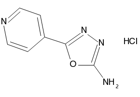 5-(Pyridin-4-yl)-1,3,4-oxadiazol-2-amine structure, CAS 704-56-3