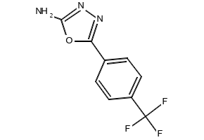 5-(3-(Trifluoromethyl)phenyl)-1,3,4-oxadiazol-2-amine structure, CAS 5711-64-8