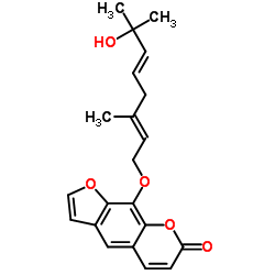 8-(7-Hydroxy-3,7-dimethyl-2,5-octadienyloxy)psoralen structure, CAS 144398-34-5