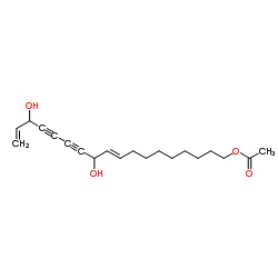 1-Acetoxy-9,17-octadecadiene-12,14-diyne-11,16-diol structure, CAS 213905-35-2