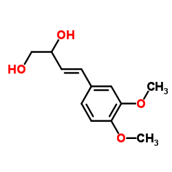 4-(3,4-Dimethoxyphenyl)-3-butene-1,2-diol structure, CAS 164661-12-5