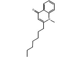 1-Methyl-2-heptyl-4(1H)-quinolinone structure, CAS 80554-58-1