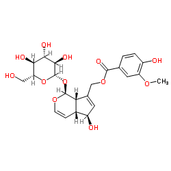 10-O-Vanilloylaucubin structure, CAS 193969-08-3