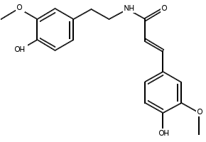N-trans-Feruloyl-3-methoxytyramine structure, CAS 78510-19-7