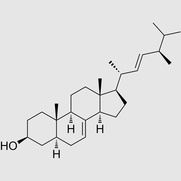 Stellasterol structure, CAS 2465-11-4