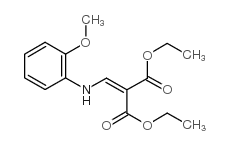 Diethyl2-(((2-methoxyphenyl)amino)methylene)malonate structure, CAS 104007-09-2