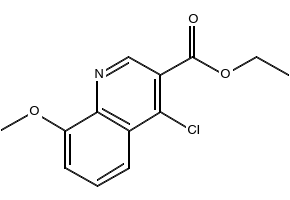 Ethyl4-chloro-8-methoxyquinoline-3-carboxylate structure, CAS 27568-05-4
