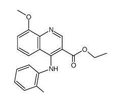 Ehyl8-methoxy-4-(o-tolylamino)quinoline-3-carboxylate structure, CAS 77156-88-8