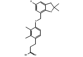 5-Chloro-2,2-dimethyl-2,3-dihydrobenzofuran-7-carboxylicacid structure, CAS 123656-27-9