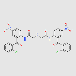 2,2'-Azanediylbis(N-(2-(2-chlorobenzoyl)-4-nitrophenyl)acetamide) structure, CAS 191085-33-3
