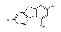 2,7-Dibromo-9H-fluoren-4-amine structure, CAS 1785-09-7