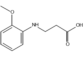 3-((2-Methoxyphenyl)amino)propanoic acid structure, CAS 3334-66-5