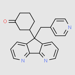3-(5-(Pyridin-4-ylmethyl)-5H-cyclopenta[1,2-b:5,4-b']dipyridin-5-yl)cyclohexanone structure, CAS 150896-98-3