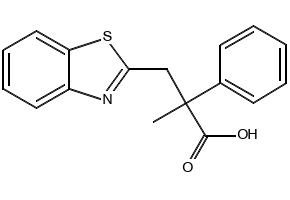 3-(Furan-2-yl)-2-phenylpropanoic acid structure, CAS 1211-21-8