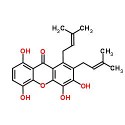 1,4,5,6-Tetrahydroxy-7,8-diprenylxanthone structure, CAS 776325-66-7