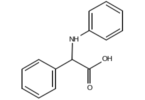 2-Phenyl-2-(phenylamino)acetic acid structure, CAS 3684-12-6