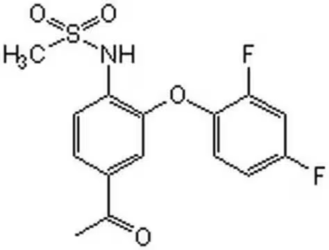 N-(4-Acetyl-2-(2,4-difluorophenoxy)phenyl)methanesulfonamide structure, CAS 116686-15-8