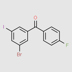 (3-Bromo-5-iodophenyl)(4-fluorophenyl)methanone structure, CAS 203243-52-1