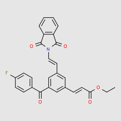 (E)-Ethyl3-(3-((E)-2-(1,3-dioxoisoindolin-2-yl)vinyl)-5-(4-fluorobenzoyl)phenyl)acrylate structure, CAS 203243-54-3