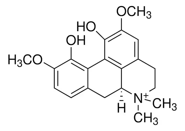 Magnoflorine structure, CAS 2141-09-5