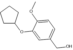 (3-(Cyclopentyloxy)-4-methoxyphenyl)methanol structure, CAS 133332-49-7