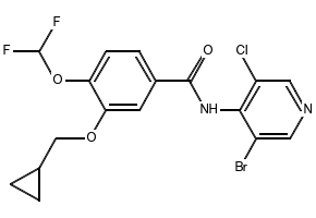 N-(3-Bromo-5-chloropyridin-4-yl)-3-(cyclopentyloxy)-4-methoxybenzamide structure, CAS 159782-27-1