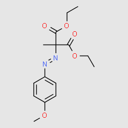 (E)-Diethyl2-((4-methoxyphenyl)diazenyl)-2-methylmalonate structure, CAS 186595-65-3