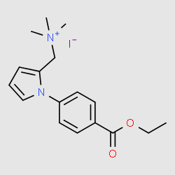 1-(1-(4-(Ethoxycarbonyl)phenyl)-1H-pyrrol-2-yl)-N,N,N-trimethylmethanaminiumiodide structure, CAS 205938-20-1