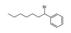(1-Bromoheptyl)benzene structure, CAS 3360-42-7