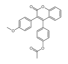 4-(3-(4-Methoxyphenyl)-2-oxo-2H-chromen-4-yl)phenyl acetate structure, CAS 1508-91-4