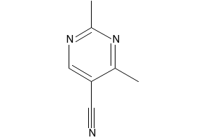 2,4-Dimethylpyrimidine-5-carbonitrile structure, CAS 4450-24-2